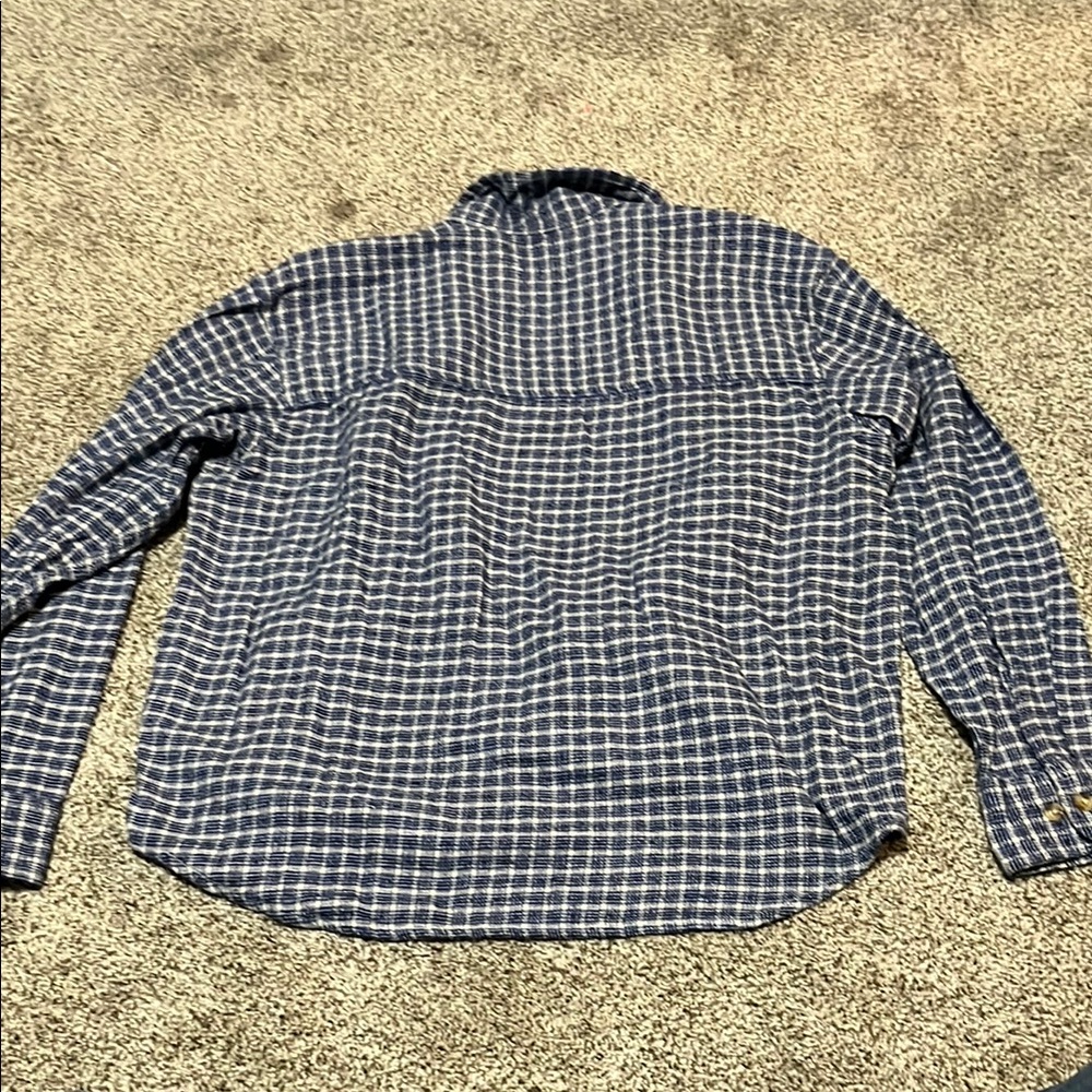 Obey Blue Casual Button Down Shirt with Gingham Pattern - Picture 5 of 6